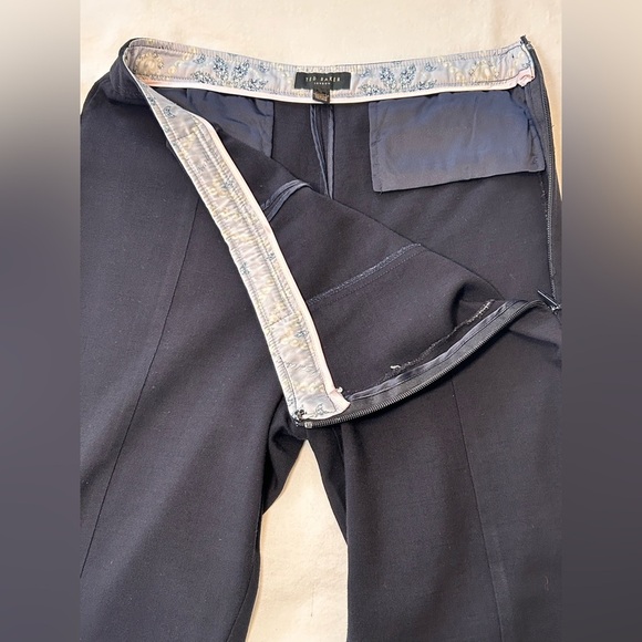 Ted Baker of London Wool Pants Size 8 Navy Ankle Length Navy Blue EUC - Picture 7 of 11